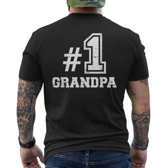 Number One No 1 Best Grandpa Men's Back Print T-shirt | Mazezy