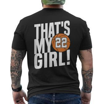 Number Twentytwo Thats My Girl 22 Basketball Mom Dad Men's Back Print T-shirt | Mazezy