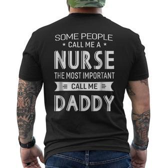 Nurses Daddy Men Nurse Dad Men's Back Print T-shirt | Mazezy