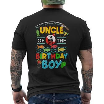 O Fish Ally One Birthday Outfit Uncle Of The Birthday Boy Mens Back Print T-shirt | Mazezy