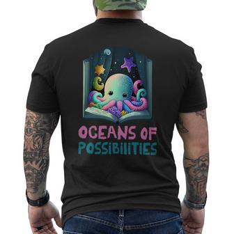 Oceans Of Possibilities Summer Reading 2023 Kawaii Octopus Men's Back Print T-shirt | Mazezy