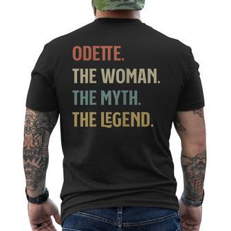 Odette The Woman Myth And Legend Funny Name Personalized Mens Back Print T-shirt - Seseable