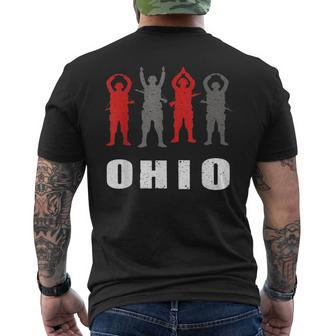 Ohio State | Ohio Pride Soldier Military Veterans Mens Back Print T-shirt | Mazezy