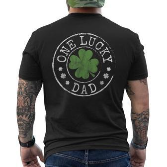 One Lucky Dad Father Irish Shamrocks St Patricks Day Men's T-shirt Back Print - Thegiftio UK