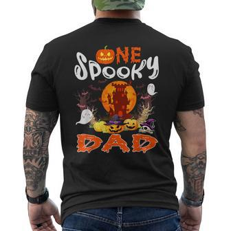 One Spooky Dad Halloween Witch Boo Ghosts Scary Pumpkins Mens Back Print T-shirt | Mazezy