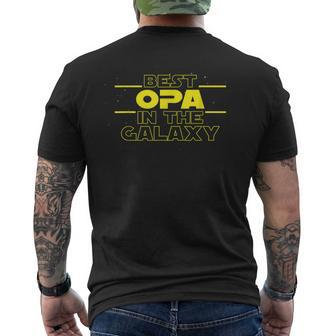 Opa Gifts Best Opa In The Galaxy Funny Star Best Opa Ever Gift For Mens Mens Back Print T-shirt - Seseable