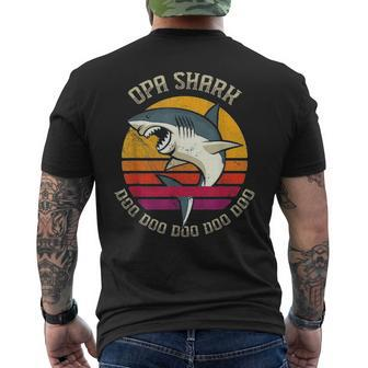 Opa Shark Fathers Day From Family Men's T-shirt Back Print - Seseable