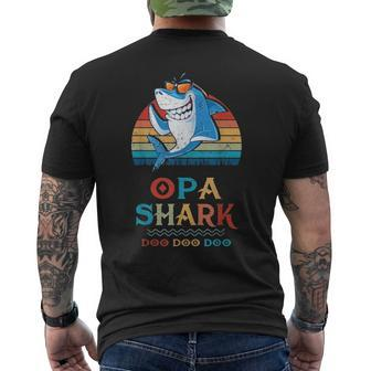 Opa Shark Fathers Day From Family V2 Men's T-shirt Back Print - Seseable