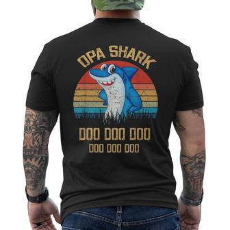 Opa Shark Fathers Day From Family V3 Men's T-shirt Back Print - Seseable