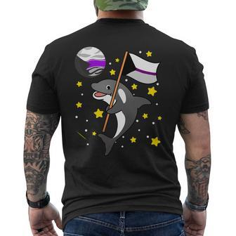 Orca In Space Demisexual Pride Men's Back Print T-shirt | Mazezy