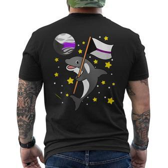 Orca In Space Demisexual Pride Men's Back Print T-shirt | Mazezy