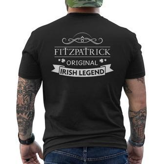 Original Irish Legend Fitzpatrick Irish Family Name Mens Back Print T-shirt - Seseable