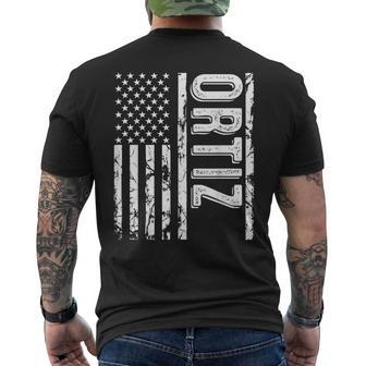 Ortiz Last Name Surname Team Ortiz Family Reunion Men's Back Print T-shirt | Mazezy