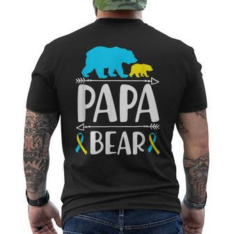 Papa Bear Down Syndrome Awareness Proud Dad Gift For Mens Mens Back Print T-shirt | Mazezy
