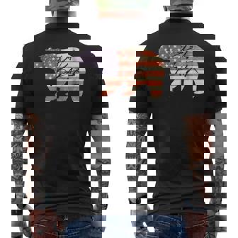 Papa Bear For Men Fathers Day Worlds Best Dad Men's Back Print T-shirt | Mazezy