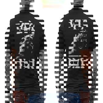 Papa Bear Great For Dad Father Grandpa Men's Back Print T-shirt | Mazezy