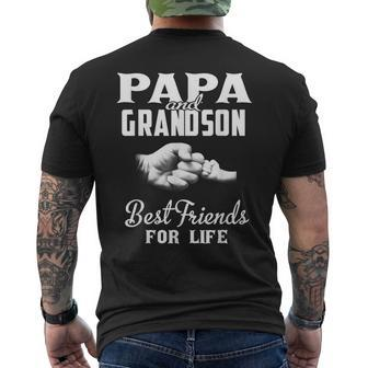 Papa And Grandson Best Friends For Life Grandpa Men Men's Back Print T-shirt | Mazezy