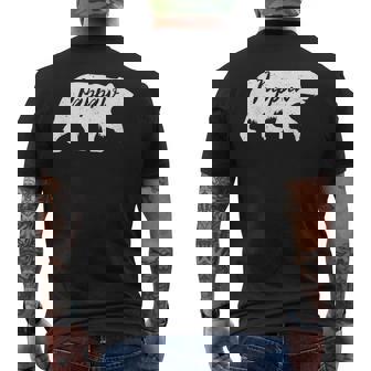 Pappaw Grandpa Gifts Pappaw Bear Mens Back Print T-shirt | Mazezy