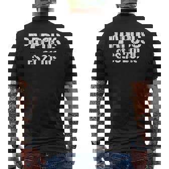 Pappous Est 2019 Greek Grandfather Fathers Day Men's Back Print T-shirt | Mazezy