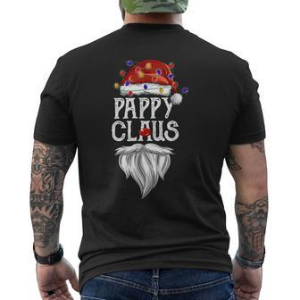 Pappy Claus Santa Hat Christmas Light Best Pappy Ever Gift Mens Back Print T-shirt - Seseable