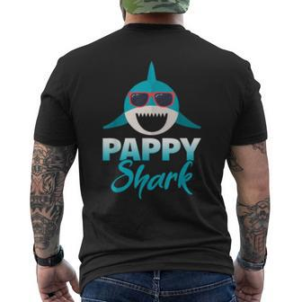 Mens Pappy Shark Wearing Cool Sunglasses Grandpa Men's T-shirt Back Print - Seseable