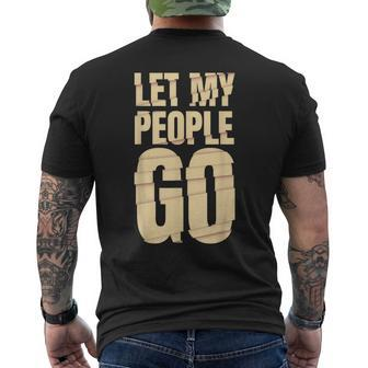 Passover Let My People Go Jewish Seder Family Men's Back Print T-shirt | Mazezy