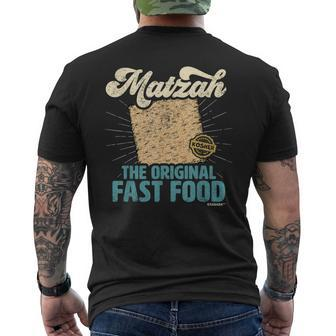 Passover Matzah The Original Fast Food Seder Men's Back Print T-shirt | Mazezy UK