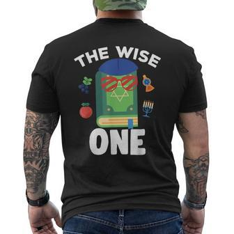 Passover Seder Jewish Pesach Matzah The Wise One Passover Men's Back Print T-shirt | Mazezy