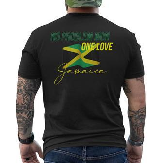 Patriotic One Love Jamaica Pride Clothing Jamaica Flag Color Men's Back Print T-shirt | Mazezy