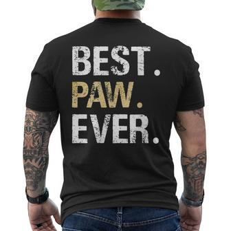 Paw Gift From Granddaughter Grandson Best Paw Ever Mens Back Print T-shirt - Seseable