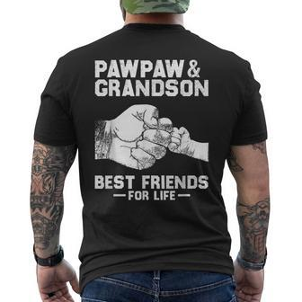 Pawpaw And Grandson Best Friends For Life For Grandpa Men's Back Print T-shirt | Mazezy