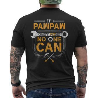Pawpaw Handyman Fix It Mechanic Tools Gift For Grandpa Gift For Mens Mens Back Print T-shirt | Mazezy