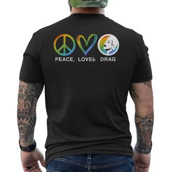 Peace Love And Drag - Drag Is Not A Crime Lgbt Gay Pride Men's Back Print T-shirt | Mazezy