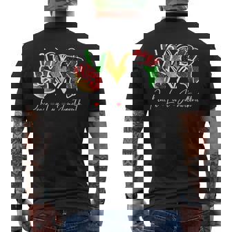 Peace Love Junenth Black Pride Freedom Day 1865 June 19Th Men's T-shirt Back Print - Thegiftio UK