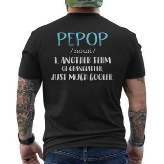 Pepop Definition Funny Grandpa Fathers Day Gift For Mens Mens Back Print T-shirt | Mazezy