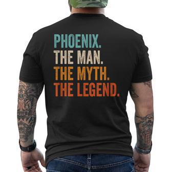 Phoenix The Man The Myth The Legend First Name Phoenix Gift For Mens Mens Back Print T-shirt - Seseable