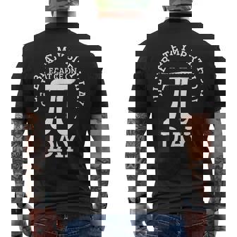 Pi Birthday Math Day Men's Back Print T-shirt | Mazezy