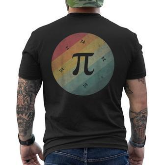 Pi Day Vintage Nerd Geek Pie 314 Cute Sunset Men's T-shirt Back Print - Seseable