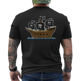 Pi-Rate - Happy Pi Day Math Geek Pirate Lover Men's T-shirt Back Print - Seseable