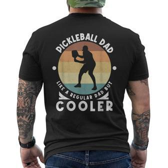 Pickle Ball Player Father Paddleball Player Pickleball Dad Gift For Mens Mens Back Print T-shirt | Mazezy