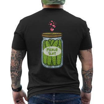 Pickle Slut For Dill And Pickle Lover Men's Back Print T-shirt | Mazezy