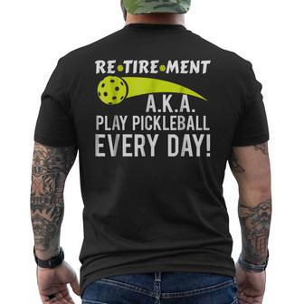 Pickleball Retirement Grandpa Grandma Pickleball Men's Back Print T-shirt | Mazezy