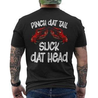 Pinch Dat Tail Suck Dat Head Crawfish Crayfish Cajun Men's Back Print T-shirt | Mazezy