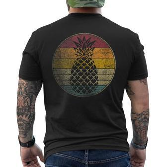 Pineapple Fruit Retro Style Vintage 70S 80S 90S Men's T-shirt Back Print - Seseable