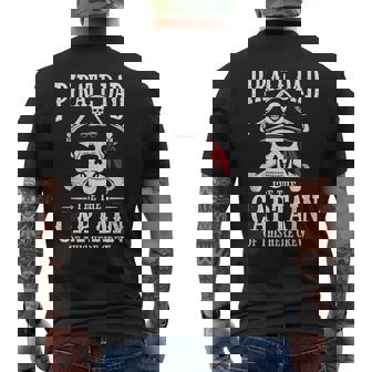 Pirate Dad I Be The Captain Of This Here Crew Pirate Dad Men's T-shirt Back Print - Thegiftio