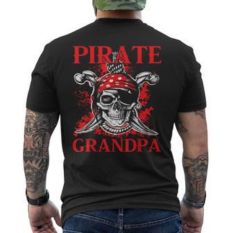 Pirate Grandpa Happy Father Day Matching Family Pirate Lover Mens Back Print T-shirt | Mazezy