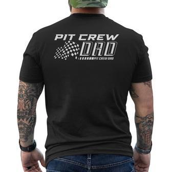 Pit Crew Dad Daddy Papa Fathers Day Birthday Boy Racing Car Men's T-shirt Back Print - Thegiftio UK
