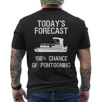 Pontoon Boating - Pontooning Todays Forecast Men's Back Print T-shirt | Mazezy