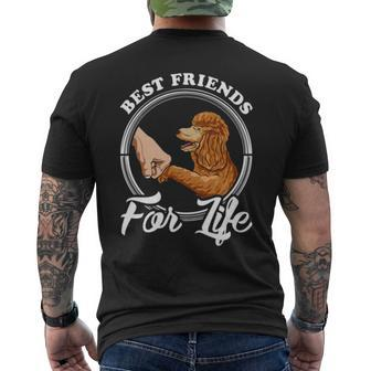 Poodle Lover Best Friends For Life Men's Back Print T-shirt | Mazezy