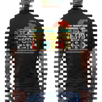 Pop The Man Myth Guitar Legend Guitarist Fathers Day Music Men's T-shirt Back Print - Thegiftio